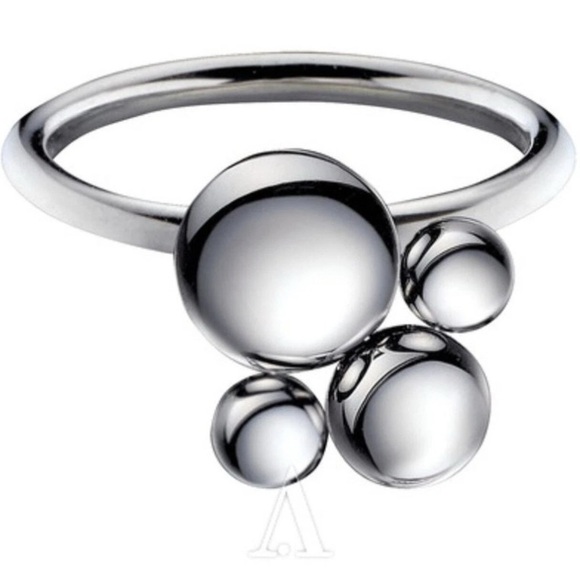 CALVIN KLEIN SILVER SPIN RING SIZE 8 NWT MSRP $110 - Picture 2 of 4